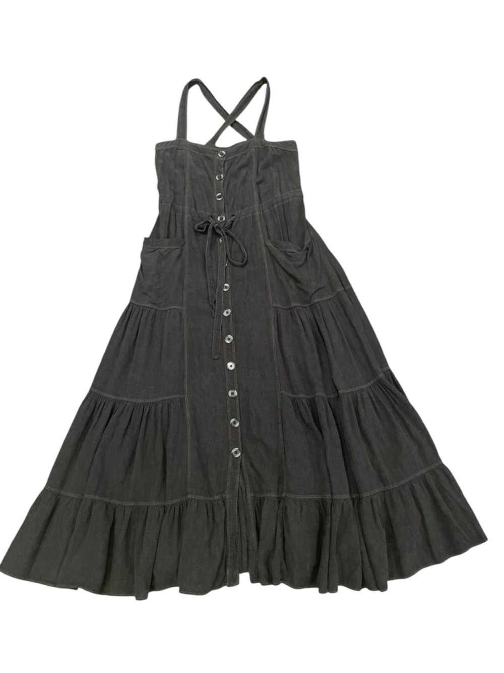 Free People Catch the Breeze Midi/Maxi Dress Black Size S - Picture 5 of 12